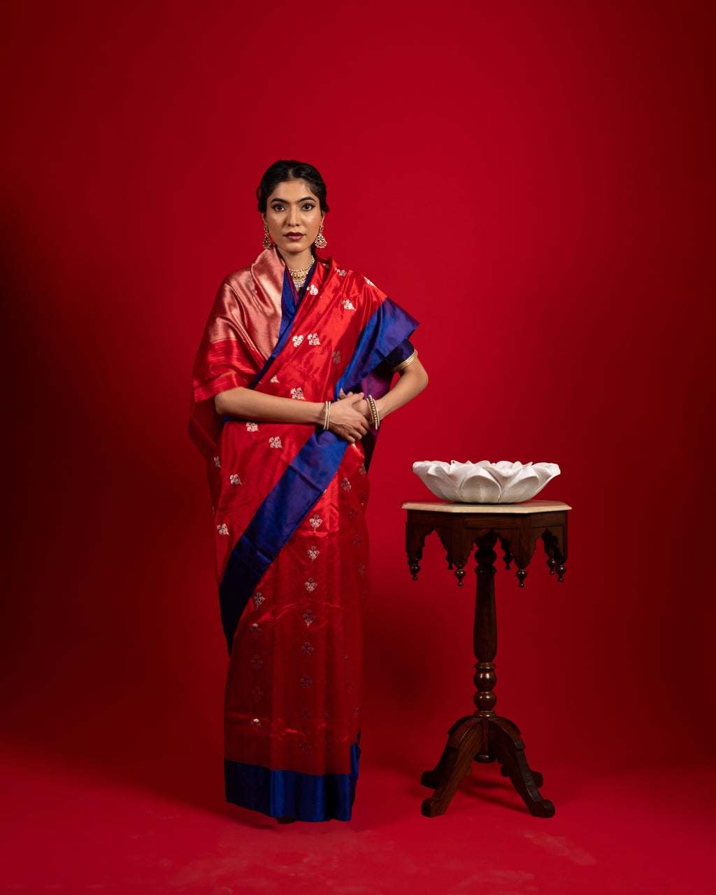 SINDOORI RED SAREE