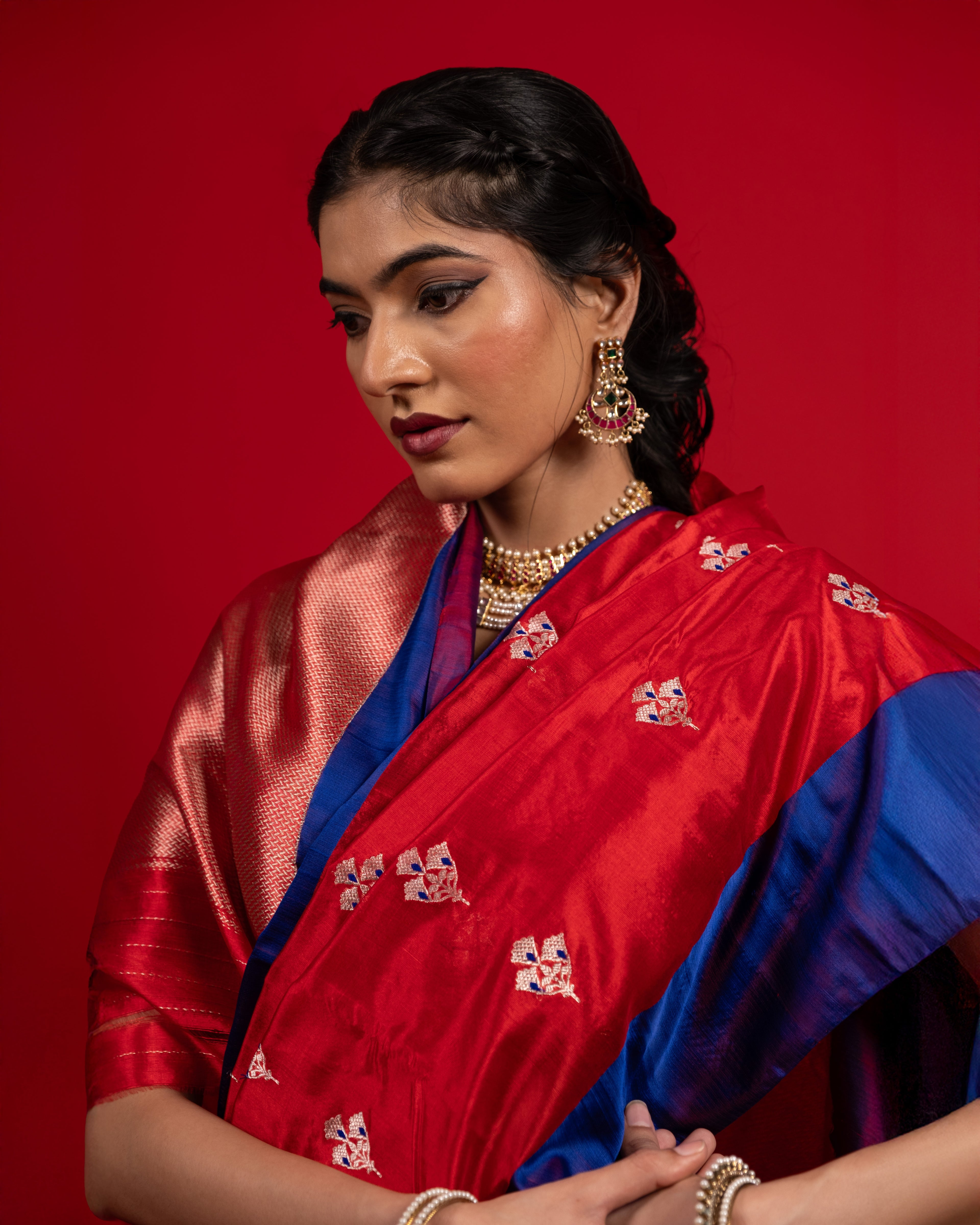SINDOORI RED SAREE