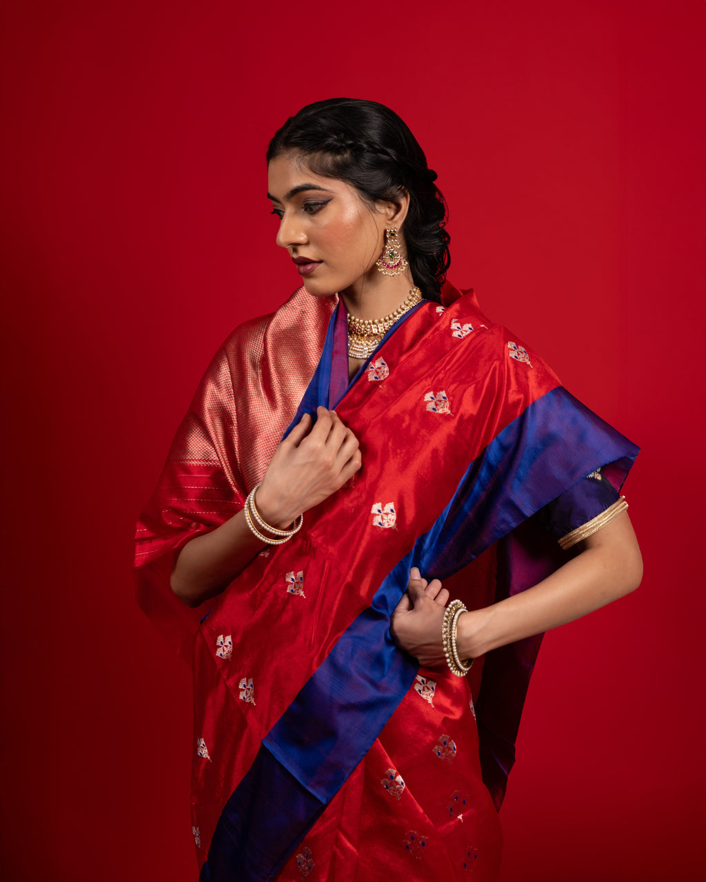 SINDOORI RED SAREE