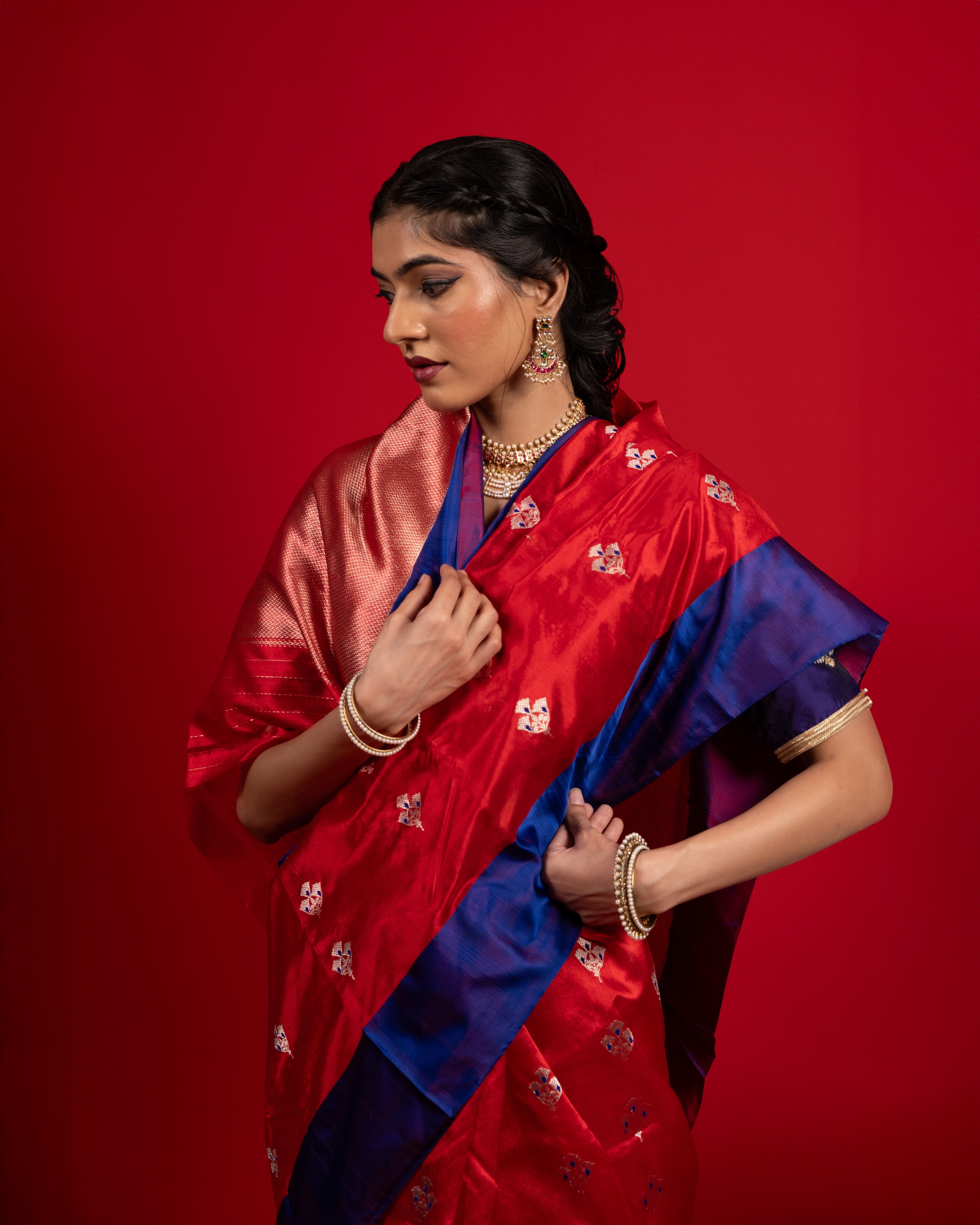 SINDOORI RED SAREE