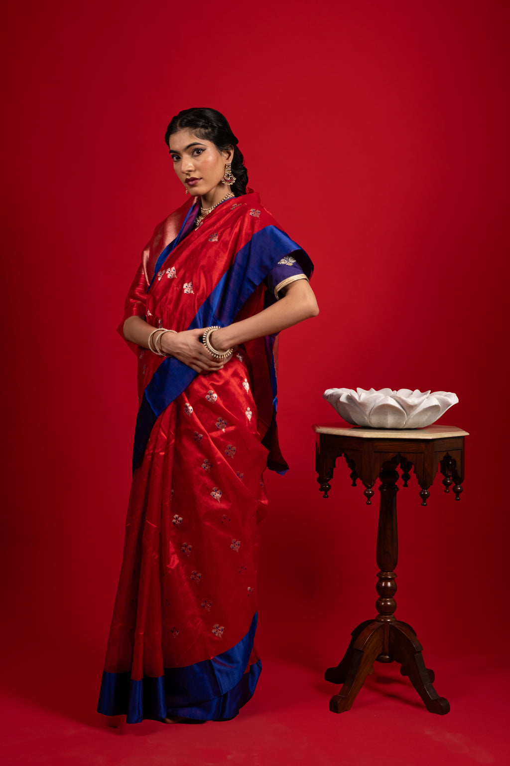 SINDOORI RED SAREE